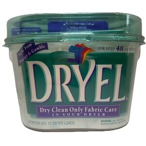 Dryel At-Home Dry Clean Only Fabric Care Starter Kit  Vintage 1997  NO Bag